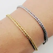 3 мм браслет из нержавеющей стали со змеей, мужской и женский браслет, модные милые ювелирные аксессуары