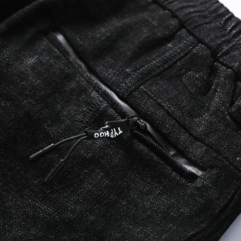 UMMEWALO черные камуфляжные обтягивающие мужские джинсы осень-зима стрейч джинсы мужские узкие облегающие джинсы с эластичной резинкой на