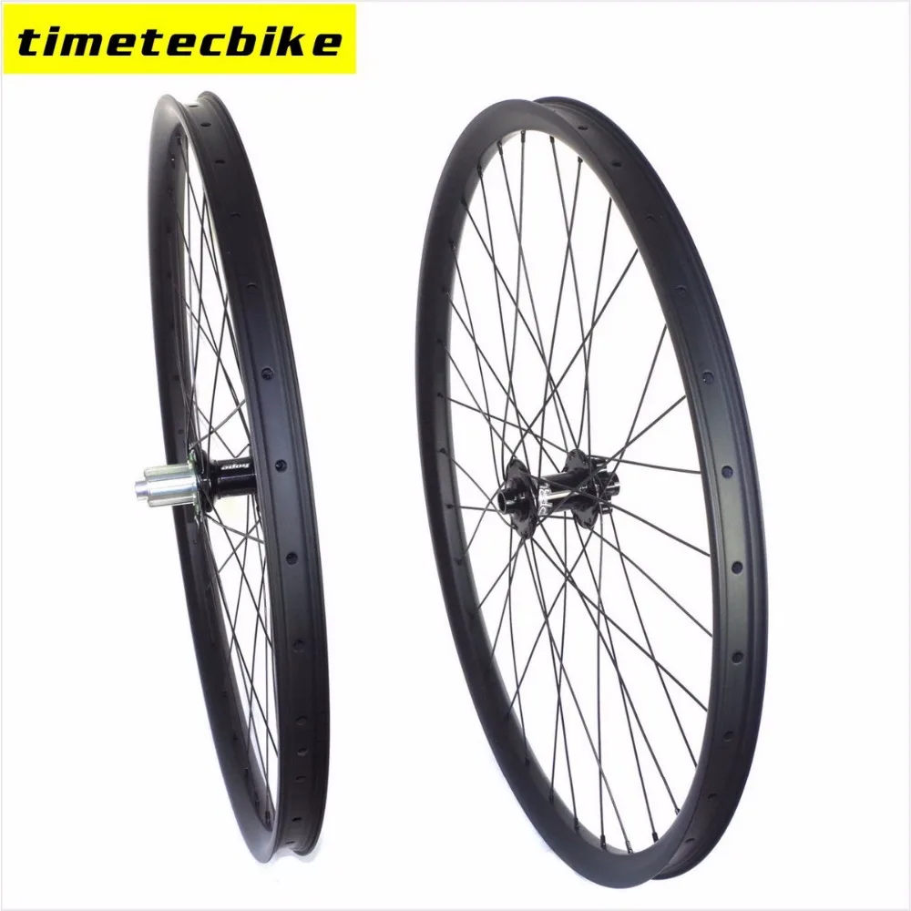 

29ER XC AM MTB CARBON WHEELS 27MM 35MM WIDTH TUBELESS MTB CARBON WHEELSET THROUGH AXLE HUB UD CARBON 3K CARBON