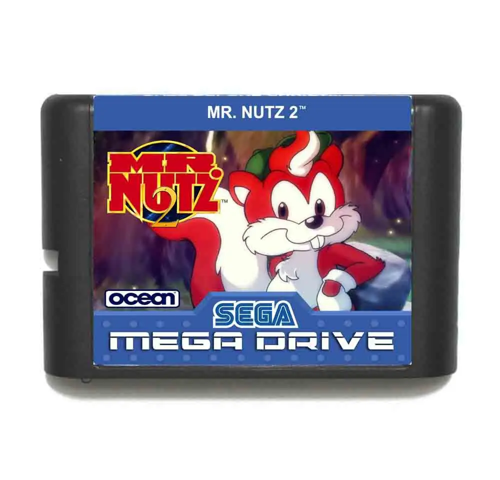 Mr Nutz 2 16 бит MD карточная игра с коробку для Sega Megadrive/Genesis|mr nutz 2|16 bitmd game |