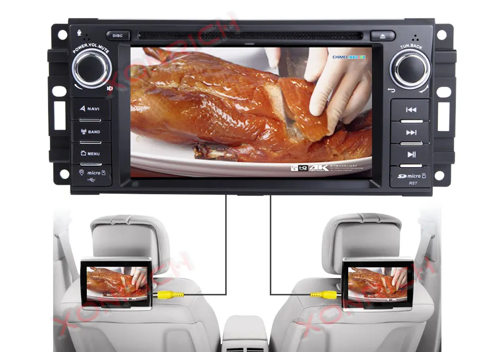 Clearance 2 Din Android 8.1 Car DVD Player For Jeep Grand Cherokee Chrysler 300C Compass Patriot Dodge Sebring GPS Navigation Radio Stereo 17