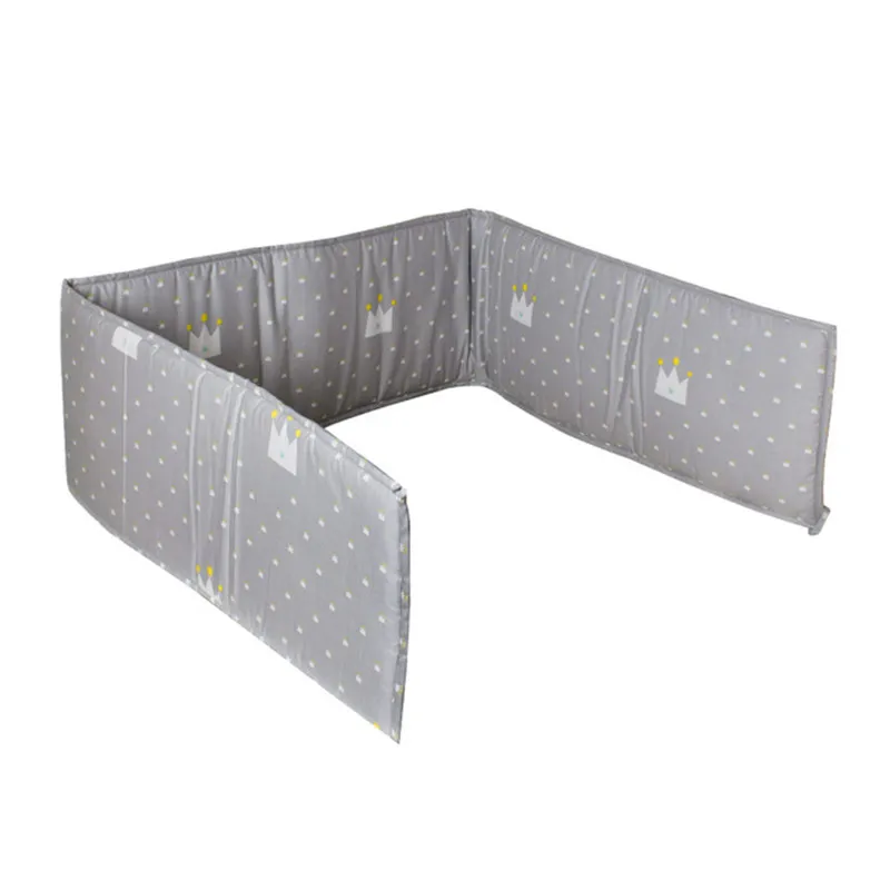 1PCS Baby Crib Cotton Bumpers In the Crib For Newborn Cotton Linen Cot Bumper Baby Bed Protector Grey Stars Print Kids Bedding 1PCS Baby Crib Cotton Bumpers In the Crib For Newborn Cotton Linen Cot Bumper Baby Bed Protector Grey Stars Print Kids Bedding