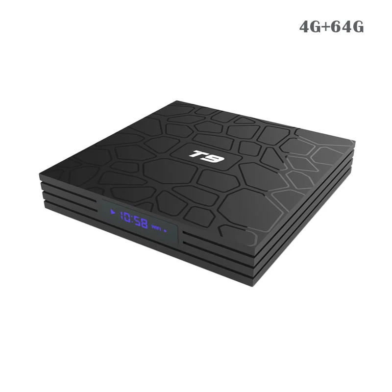 4GB 64GB 4 ГБ 64 ГБ Android 8,1 ТВ приставка T9 RK3328 Четырехъядерный 4G/32G USB 3,0 смарт 4K ТВ приставка опционально 2,4G/5G двойной wifi Bluetooth pk h96 - Цвет: 4GB 64GB