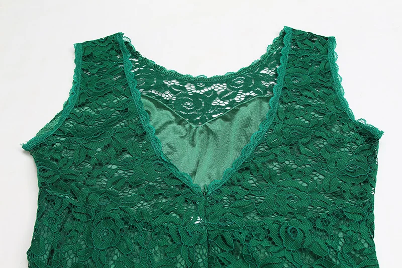 Kostlich Summer Women Long Dress 2017 UK Green Elegant Prom Fashion Casual Ladies Maxi Clothes Evening Party O-Neck Lace Dresses (85)