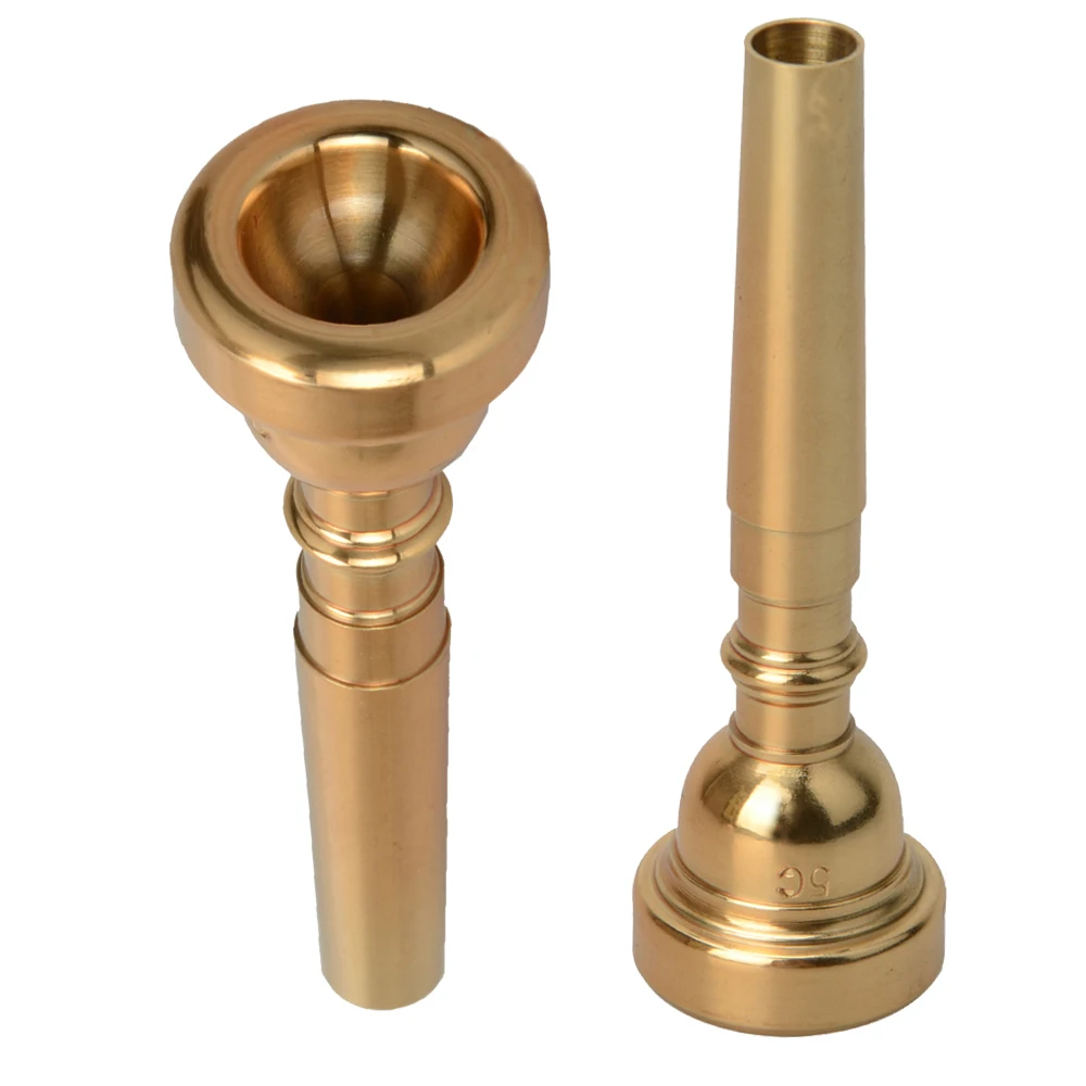 Professional Gold Plating Copper Bb Trumpet Mouthpiece 5C Mouth for