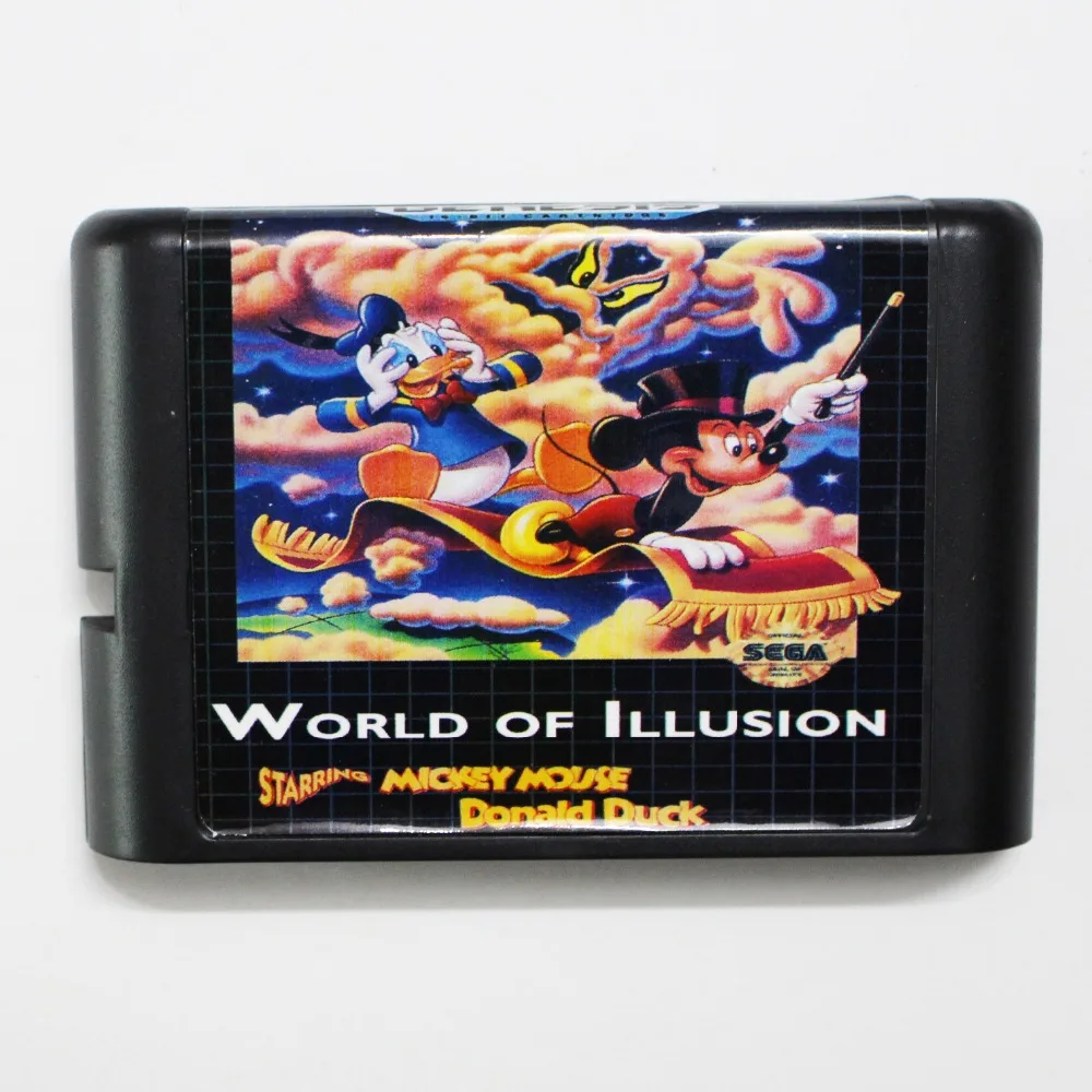 

World Of Illusion Starring Mickey Mouse & Donlad Duck 16 bit MD Game Card For Sega Mega Drive For Genesis