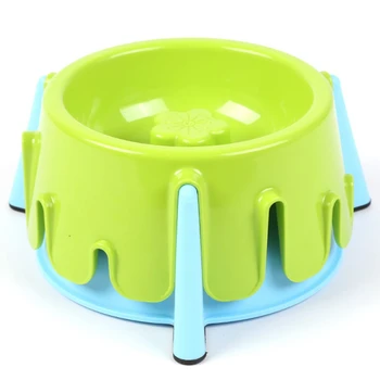 

Pet Slow Food Feeder Height Adjustable Lovely Cake Shape Durable Multifunctional 2 In 1 Pet Bowl 4 Kinds Of Height Dog Cat Bow