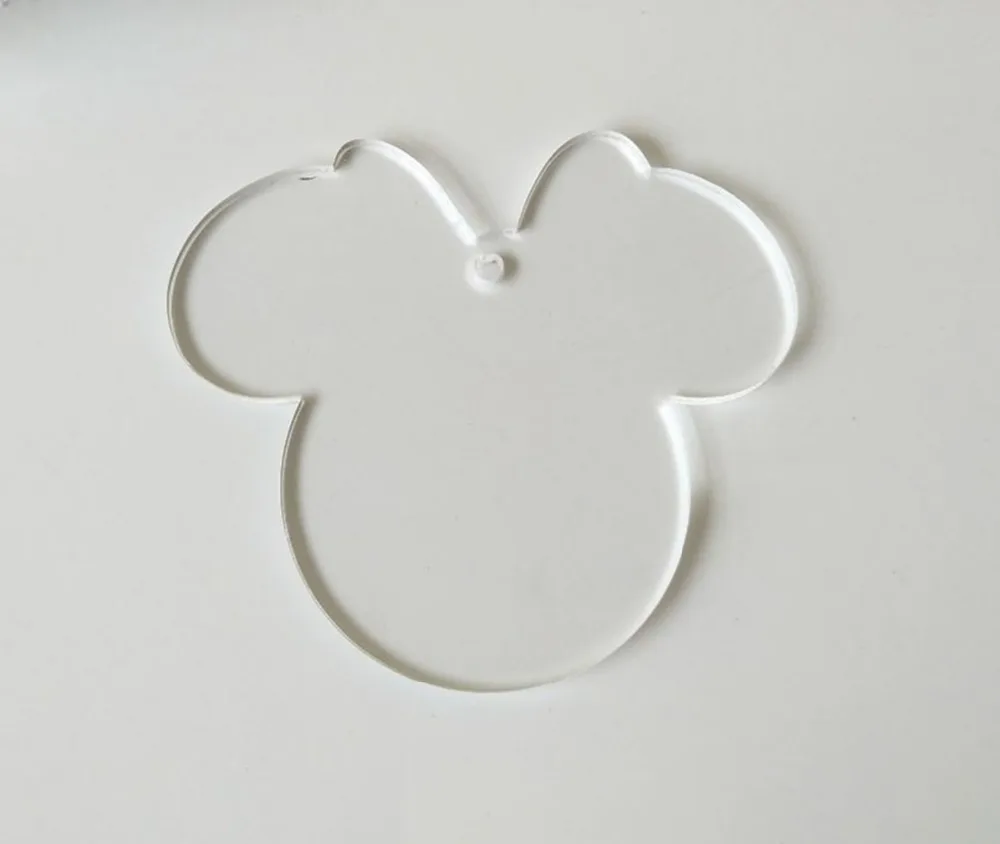 

15PCS Clear Blank Minnie Mouse Acrylic Tag DIY Acrylic Keychain Laser Cut Transparent Acrylic Gift