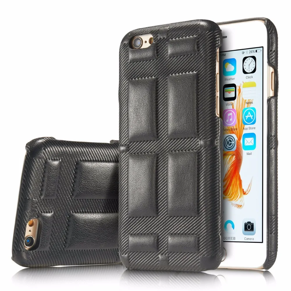 

For iPhone 7 Case Retro Genuine Cow Leather Hard Back Case Cover For iPhone 6 5s 5 SE 6s 6 Plus Luxury Business Phone Case