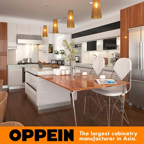 Online Shop White European Style Modern Lacquer Ready Made Kitchen