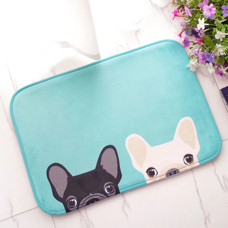 

Varmhus Cartoon PUG 3 Size Tatami Floor Mat Doormat Children's Bedroom Bathroom Pad Indoor Yoga Carpet Rug
