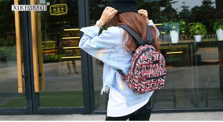 Мини-рюкзак с принтом черепа, женский брезентовый Рюкзак, школьные сумки для девочек-подростков, рюкзаки, Повседневная прочная сумка Mochila