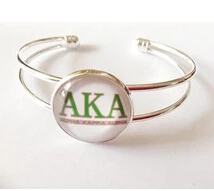 

AKA Alpha Kappap Alpha Sorority bangles Women Bracelets Jewelry