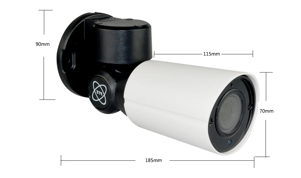  POE Outdoor PTZ Bullet IP Camera 1080P 5MP Full HD 4X Optical Zoom IP66 Waterproof 50m IR Night Vis