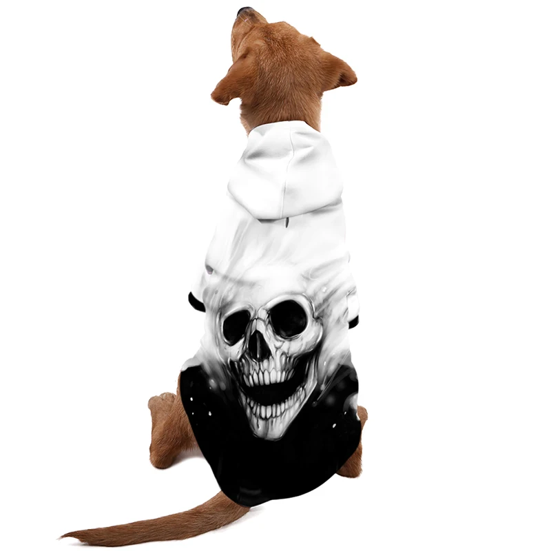 

Pet Cloth 3D HD Dog Hoodie Skull 3d Printed Design Soft Fall Winter Hoodie Cat Dog Small Medium Large Dog Pet Clother
