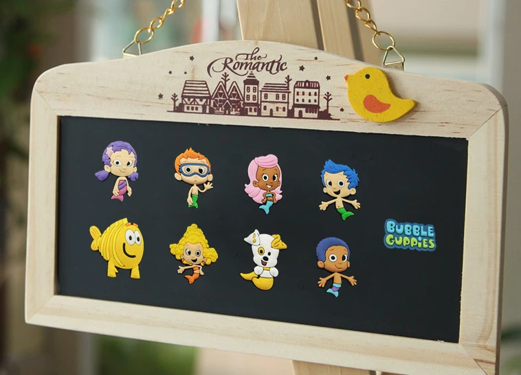 9 шт. милые Bubble Guppies Мультяшные конструкции магниты для доски Детские магнитные наклейки в офисе школы аксессуары для холодильников