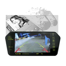 Цветной TFT 7 дюймов lcd MP5 автомобильный зеркальный монитор заднего вида авто монитор парковки TF/USB bluetooth для камеры заднего вида