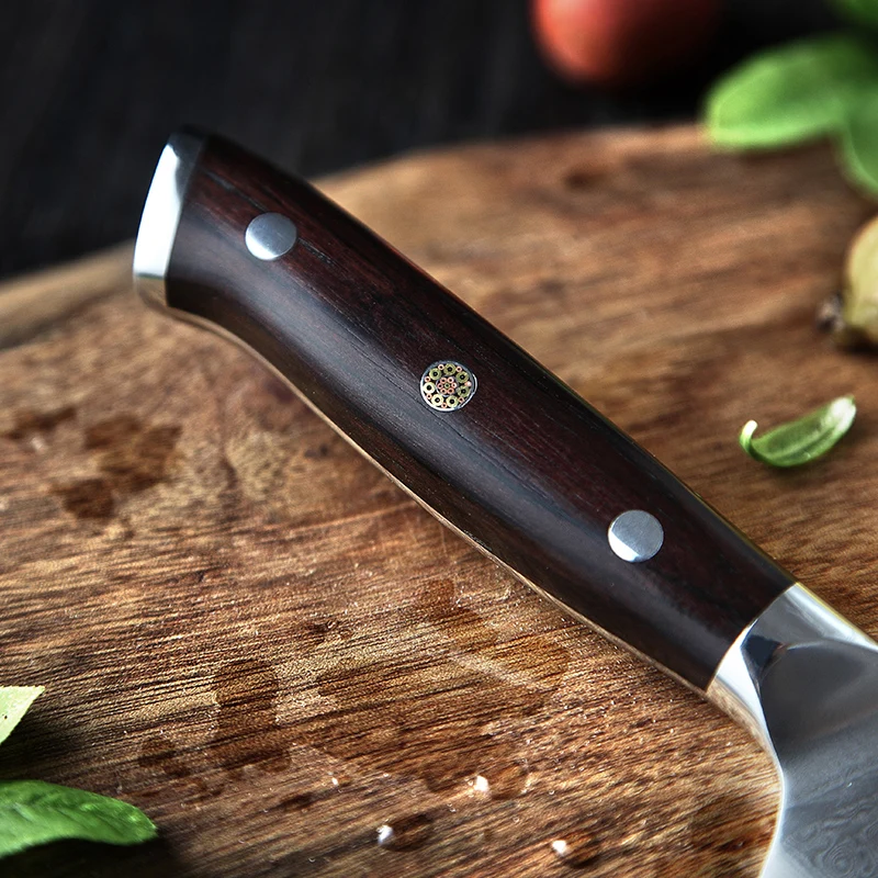 XINZUO " Универсальный нож японский VG10 дамасский 67 слоев кухонные ножи Аксессуары ножи для очистки овощей кухонный инструмент с черной ручкой