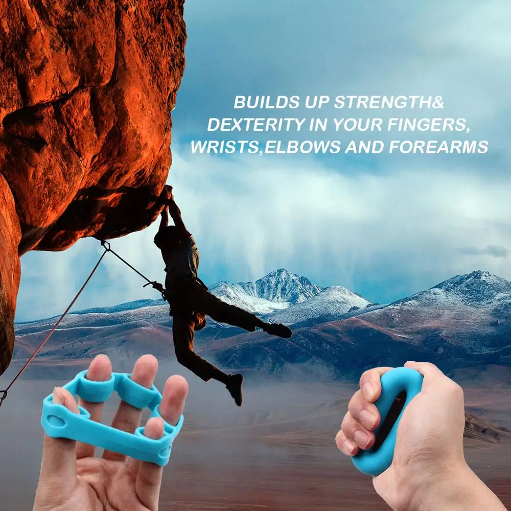 Hand Grip Strengthener Workout Kit 4 Pcs Finger Stretchers Grip Rings 2 Resistance Levels For Muscle Strengther Dexterity Improvment Functional Recovery Training Stress Relief And More (7)