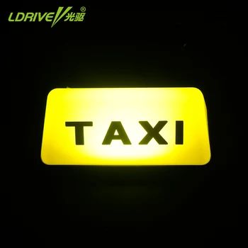 

LDRIVE 1 PC 12V 5W Bright Led Car Roof TAXI CAB Indicator Lamp Sign Yellow Red Taxi Light Lamp Adhesive Tape Mounted