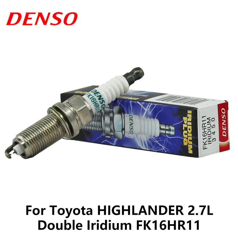 Автомобильная свеча зажигания DENSO двойной Иридиевый разъем FK16HR11 для Toyota high Lander 2.7L