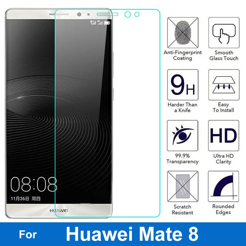 Закаленное стекло для Huawei Mate 8 Оригинальная защитная пленка 9H Mate8 Matt NXT L09 AL10 две sim