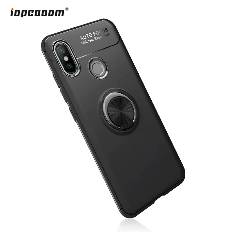 

Phone Cases For Huawei Honor 8C Case Rotating Finger Ring Holder Matte Soft Silicone Back Cover For Huawei Honor 8C Coque6.26