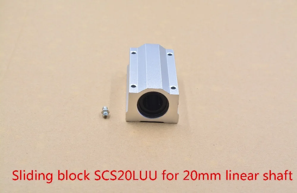 

SC20LUU SCS20LUU bearing 20mm linear bearing slide block for 20mm rod round shaft XYZ Table CNC 1pcs