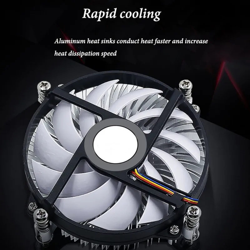 Computer CPU Fan Compact PC Radiator Silent Dual Ball Bearing Air Cooling Fan CPU fan for Intel 1150 1155 1156