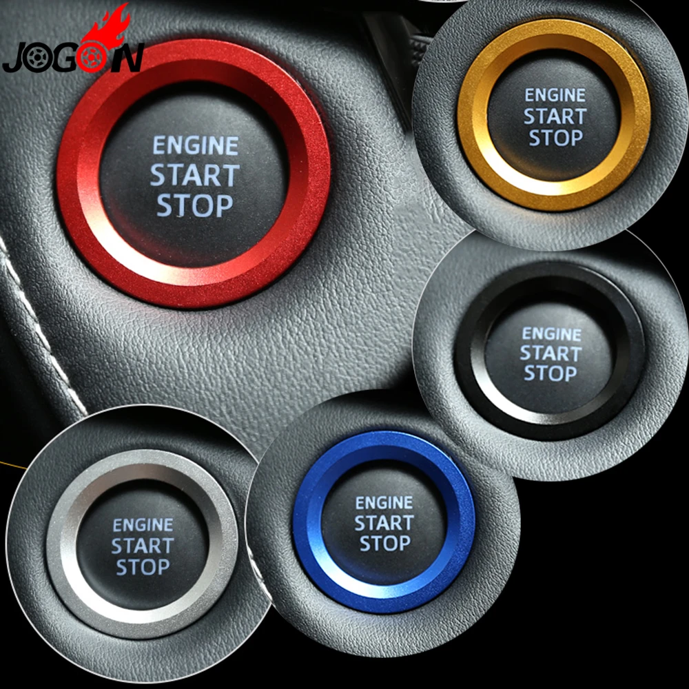 

Push Start Stop Engine Button Ring Cover Trim Sticker For Toyota Yaris Prius V C Corolla Auris Camry Avalon Crown Avensis Allion