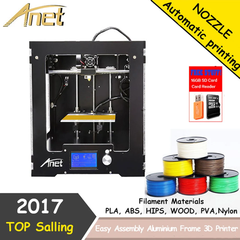 

High End Anet A3 3D Printer Aluminum Frame Full Assembled Desktop Reprap Prusa i3 Mini 3D Printer for ABS PLA HIPS 3D Printing