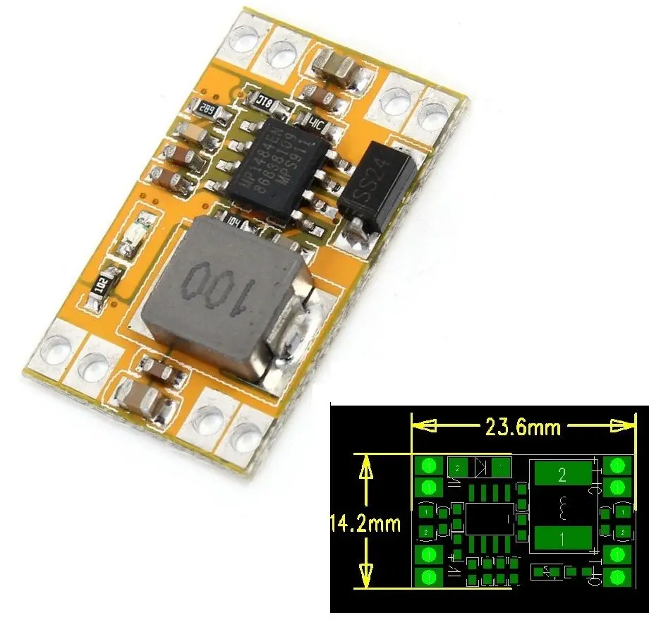 

5PCS DC-DC 9V/12V/19V To 3.3V 3A Step Down Power Supply Module USB Buck Converter Board Mobile Phone Charging Board