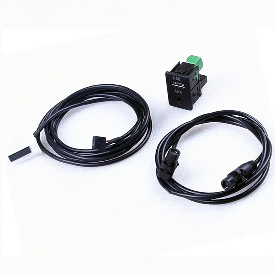 Подлокотник TUKE OEM RCD510 RNS315 AUX + USB переключатель штекер и кабель для VW CC Tiguan Passat B6 B7 3CD