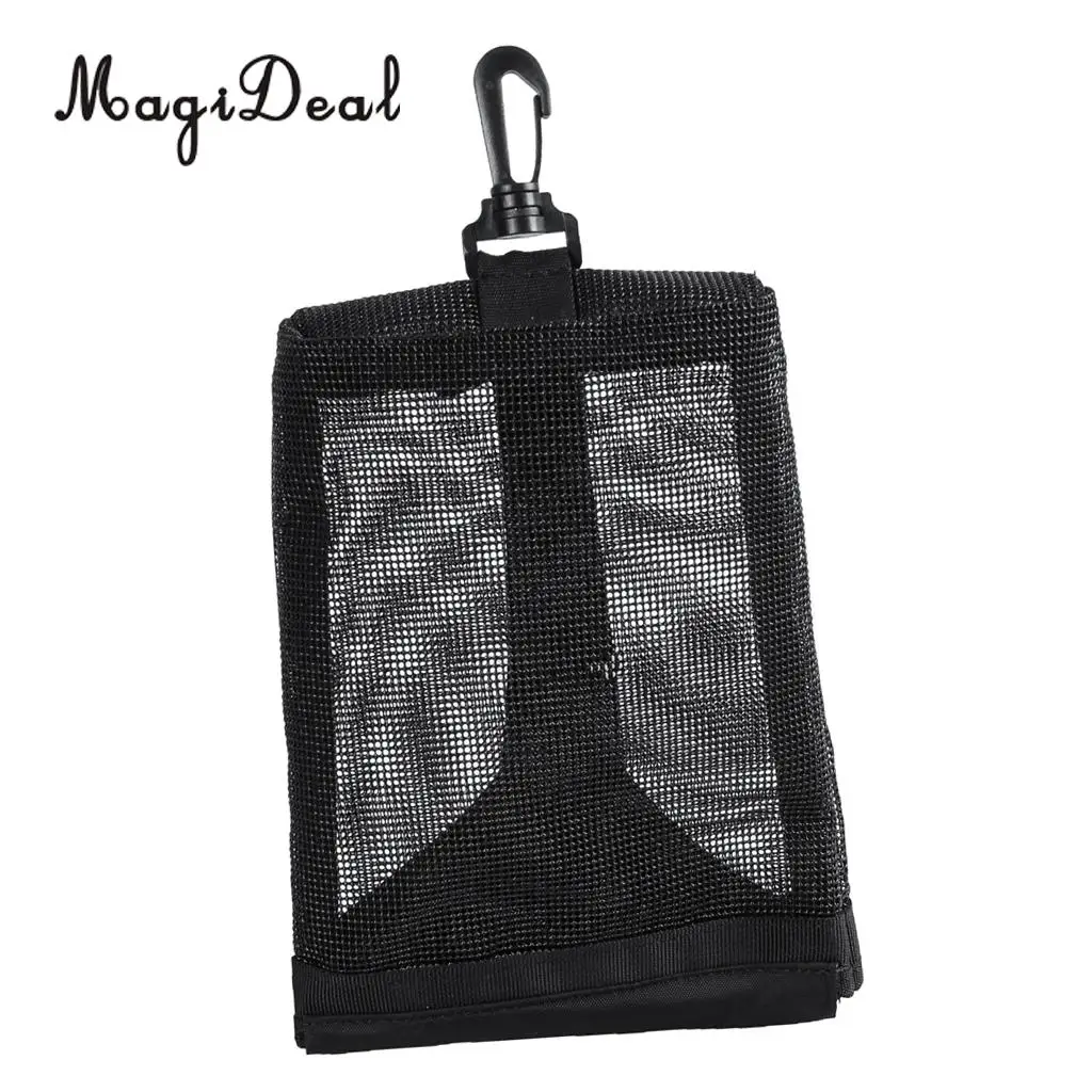 MagiDeal Strong 1Pc Nylon Scuba Diving Dive Weight Pocket Accessory Mesh Pouch Bag With Clip for Camera Drift Hook Equipment Acc