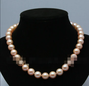 

ddh002265 12-14mm pink fresh water akoya pearls necklace 18"14kt (B0409)