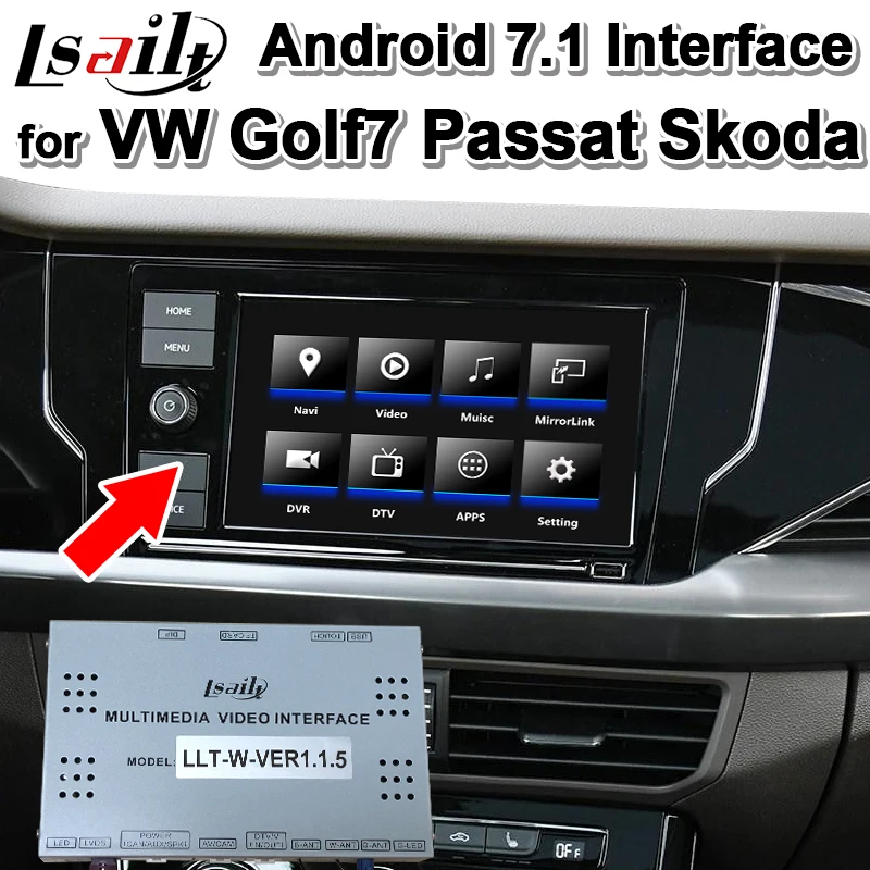 Android 7,1 gps-навигатор для Volkswagen Golf7, Passat, Tiguan, Skoda. Интерфейс Android Поддержка беспроводной carplay от Lsailt