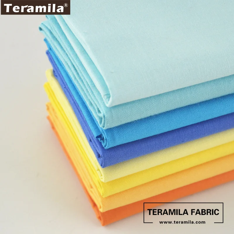 Хлопок teramila ткани 25 сплошной цвет Шарм пакеты жира метр домашний текстиль для постельных принадлежностей лоскутное ремесло одежда