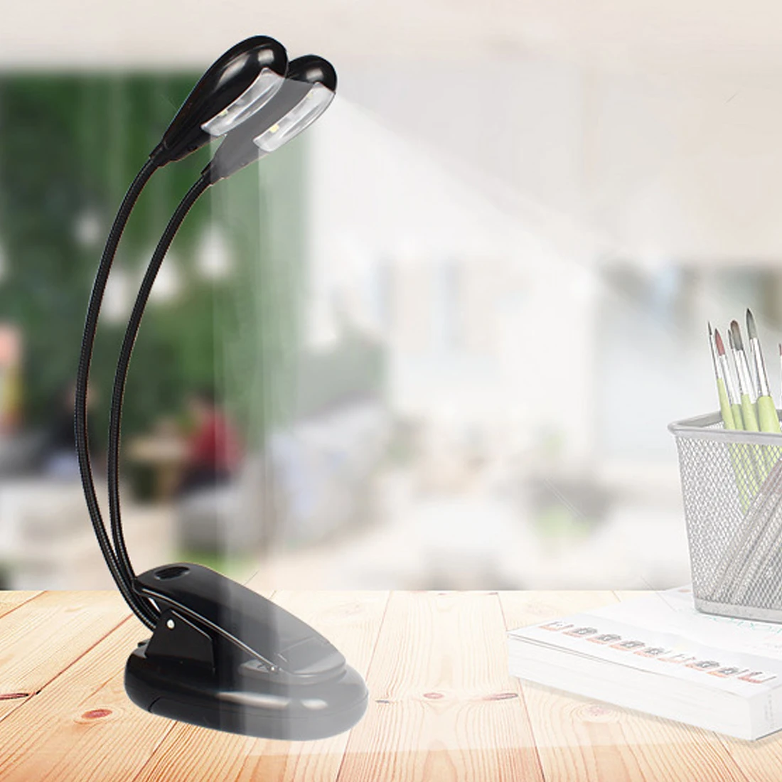 Portable Flexible Clip-on Book Reader Reading Lamp Mini Led Night Light For Note Book Ebook Light Lamp White Color Book light
