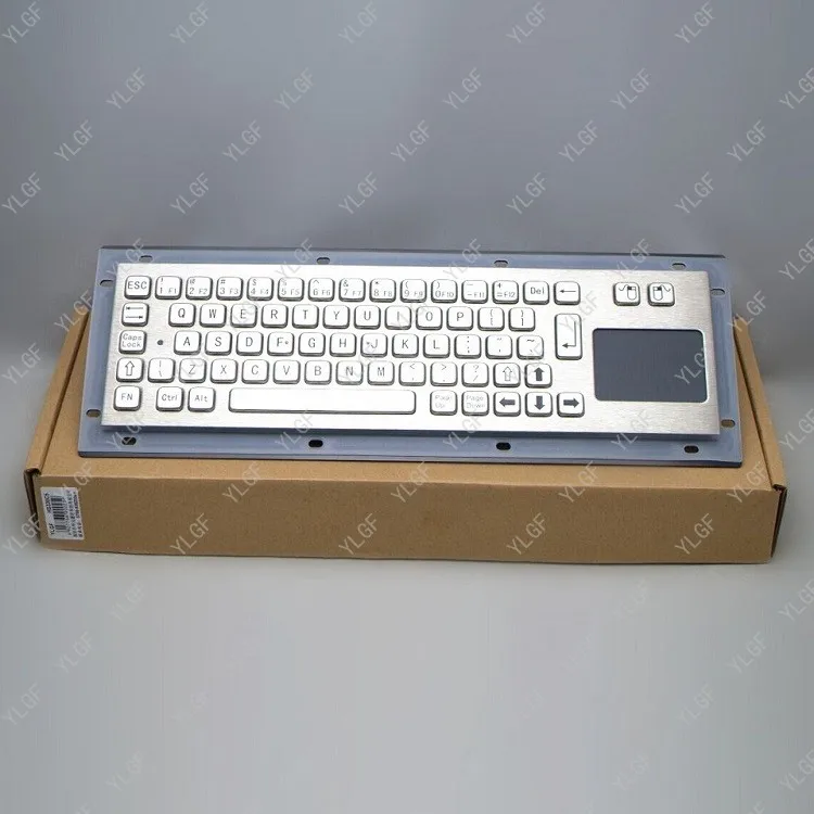 Металлическая клавиатура Ylgf Ps 2 Интерфейс Встраиваемая клавиатура водонепроницаемая(Ip54) пылезащитный антивандальный кольцо из нержавеющей стали