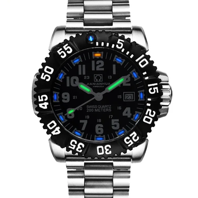 

Luxury Carnival tritium Luminous T25 Watches Men Quartz Military 200M Diver Waterproof Wristwatch