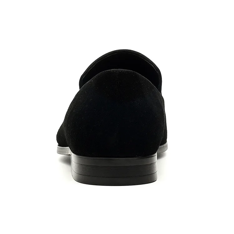 D'affaires Loisirs Black Cuir Conception Nombre Mode Rivets Sur Hommes Casual Pointu Noir Nouveau Chaussures En Travail Quotidien Slip Toe De ZwxaHn