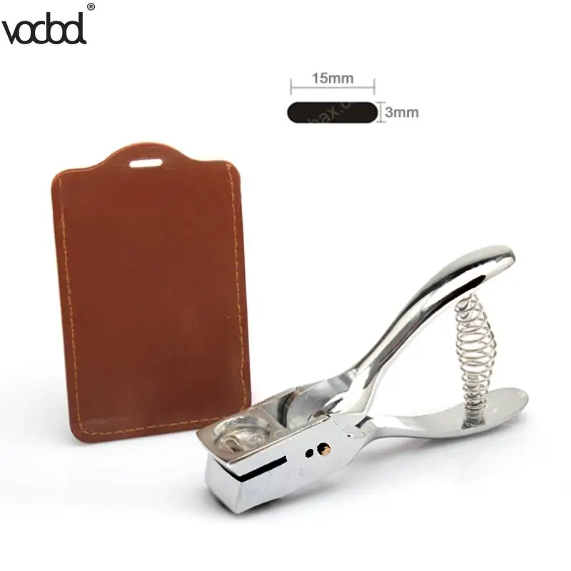 Puncher Silver ID Card Badge Slot Punch Metal Handheld Slot Hole Punch