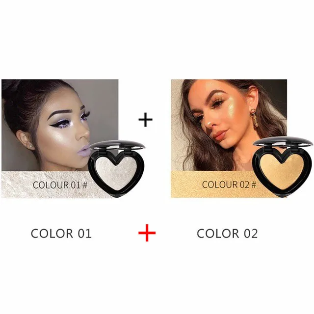 set1 HANDAIYAN Shimmer Makeup Pallete хайлайтер осветитель контур лица золотой бронзатор Золотой хайлайтер и палитра контурирования - Цвет: set1