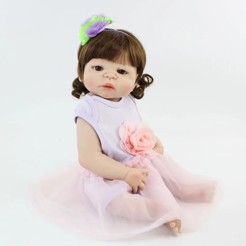 55cm Full Silicone Baby-Reborn Doll Toy Vinyl Newborn Princess Babies Girl Bonecas Bebe Doll Alive Bathe Toy Kids Birthday Gift 55cm Full Silicone Baby-Reborn Doll Toy Vinyl Newborn Princess Babies Girl Bonecas Bebe Doll Alive Bathe Toy Kids Birthday Gift