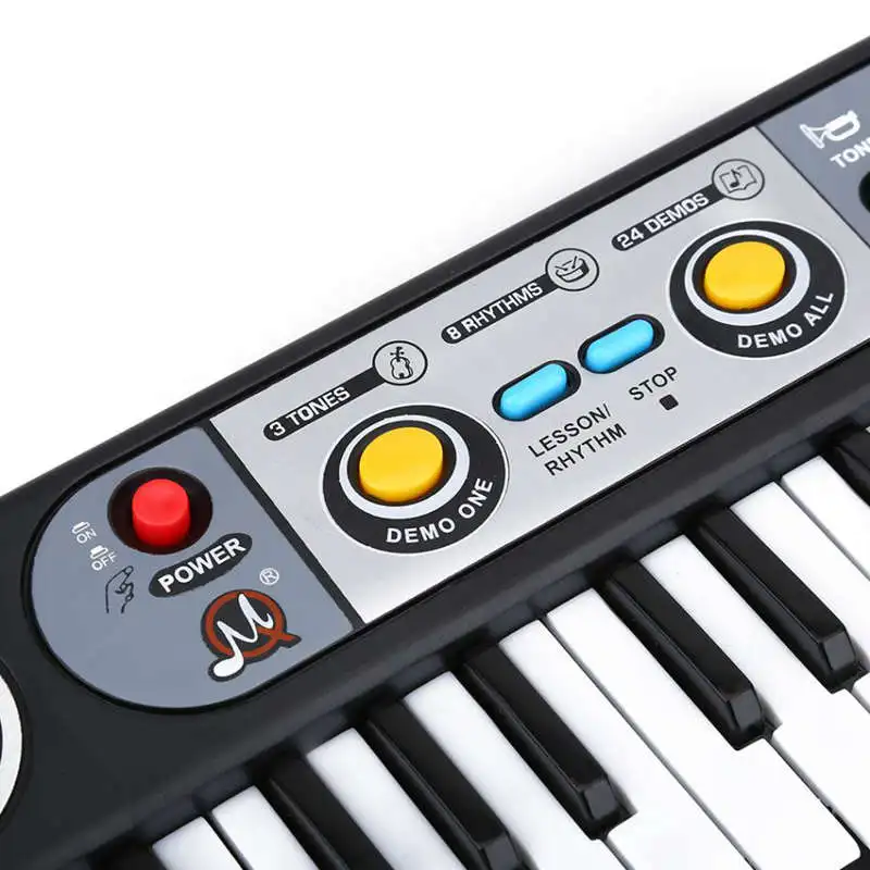 37 клавиш ребенок орган Электрический пианино Цифровая музыка электронная клавиатура музыкальный инструмент с мини микрофоном для детей Learni