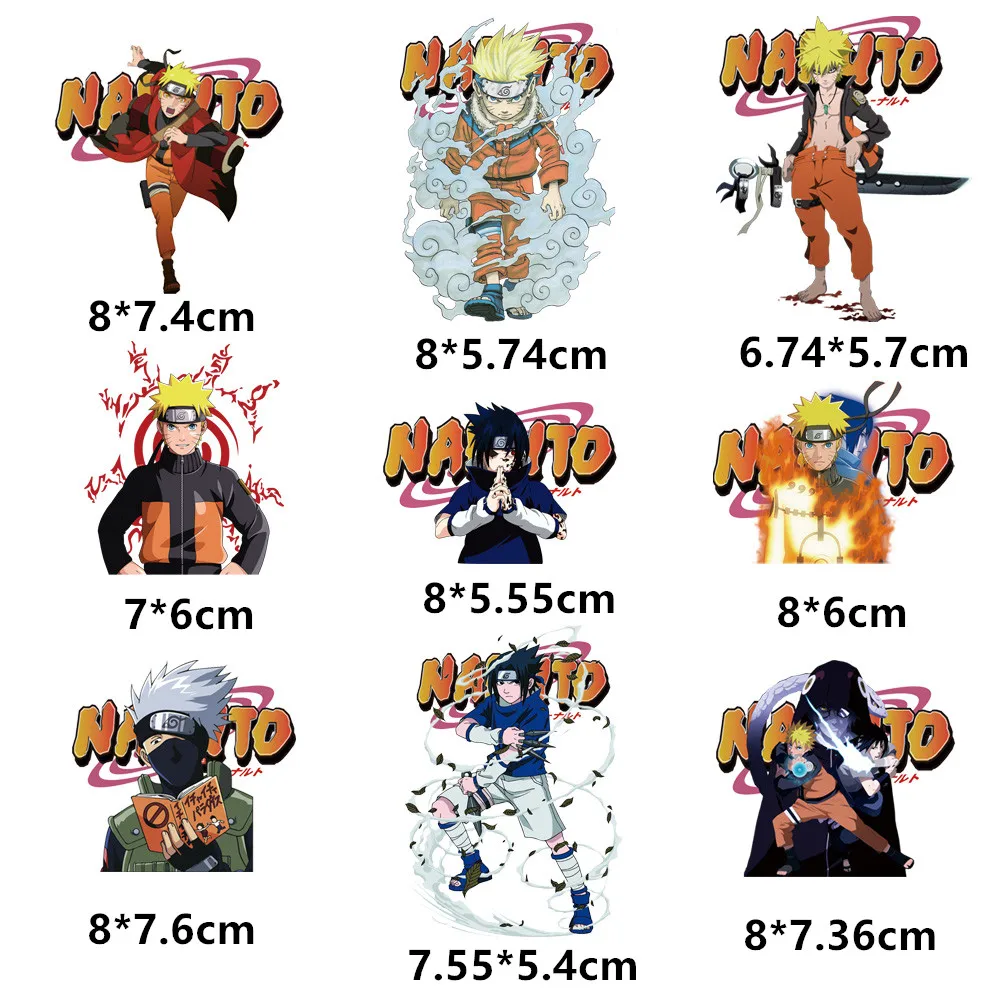 9 Pcs Lot Populer Anime Naruto Hatake Kakashi Patch Iron On