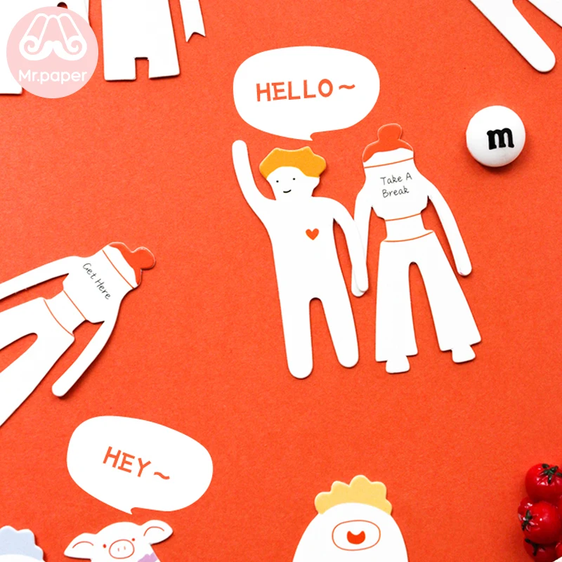 Mr Paper 4 шт./кор. закладки с героями мультфильмов для новизны книжных книг создание