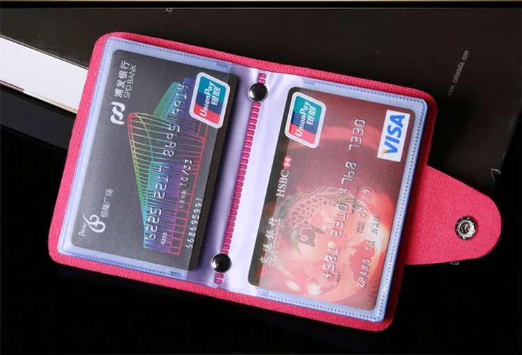Мужской бизнес-держатель для карт женский чехол для кредитных карт Модный 8 цветов из искусственной кожи 12/24 бит дорожный ID кошелёк для банковских карт сумка