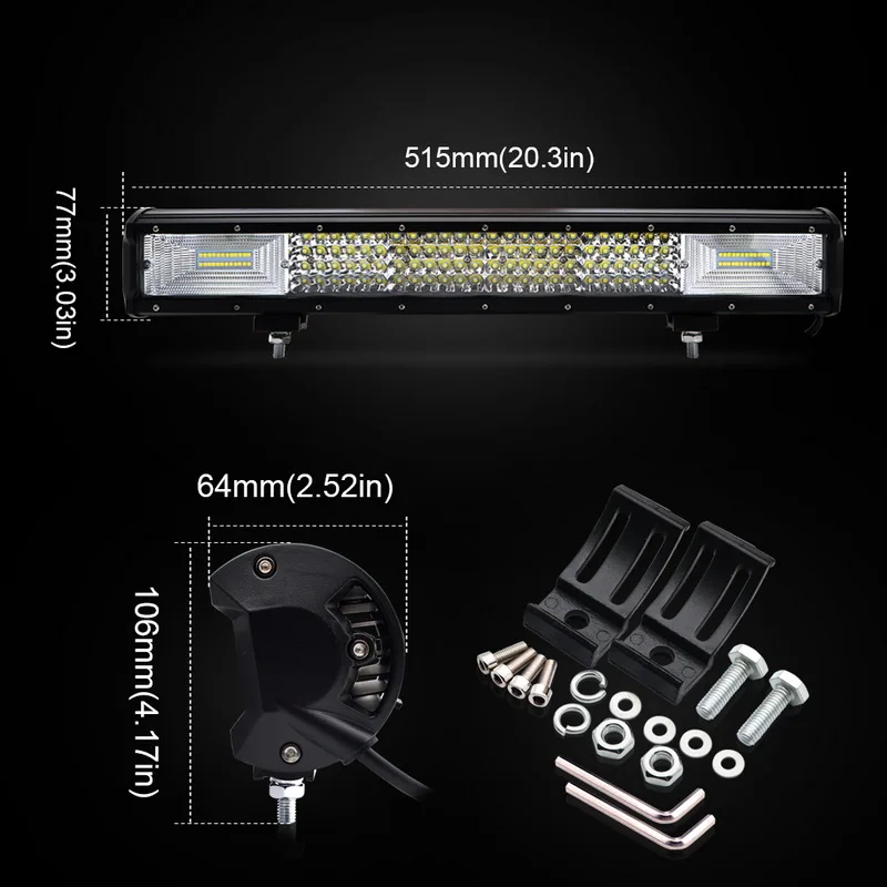 Safego, 5, 7, 9, 12 лет 17 20 дюйма 84 Вт 120W 180W 240W 360W 384W светодиодный рабочий светильник светодиодный бар светильник для мотоцикла Трактор Лодка внедорожный 4WD 4x4