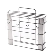 Бытовая подставка для кухонных ножей из нержавеющей стали, подставка для ножей, без отверстия, настенный держатель для инструментов, кухонная полка для ножей, стойка LU4234